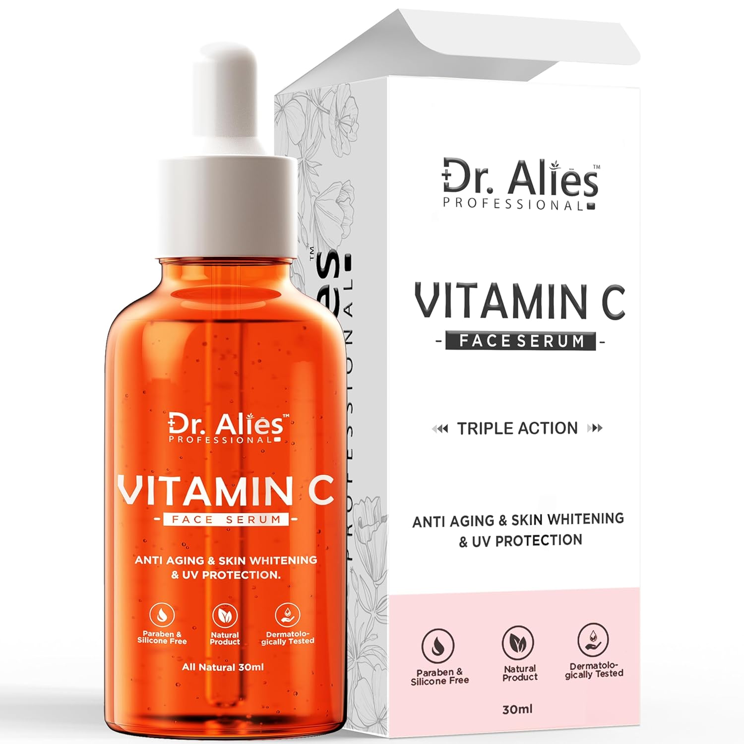 Dr. Alies - Professional Vitamin C Serum | Brightening Skin, Anti-Aging, and Skin Repair - Supercharged Face Serum | Dark Circles, Fine Lines & Sun Damage Correction | 30 ml