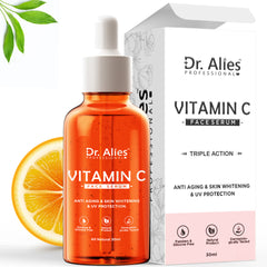 Dr. Alies - Professional Vitamin C Serum | Brightening Skin, Anti-Aging, and Skin Repair - Supercharged Face Serum | Dark Circles, Fine Lines & Sun Damage Correction | 30 ml