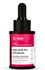 Dr. Alies Professional 2% Kojic Acid Face Serum With 1% Alpha Arbutin & Niacinamide for Uneven skin, Tanning, Dark Spots & Pigmentation (30 ml) Unisex